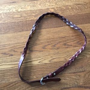 Brown Leather braided belt.